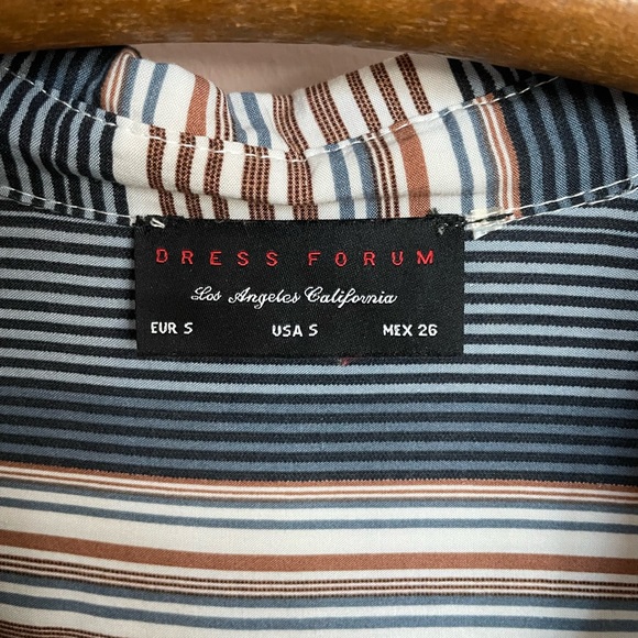 Vintage Striped Long sleeve Rayon Dress - Picture 3 of 9